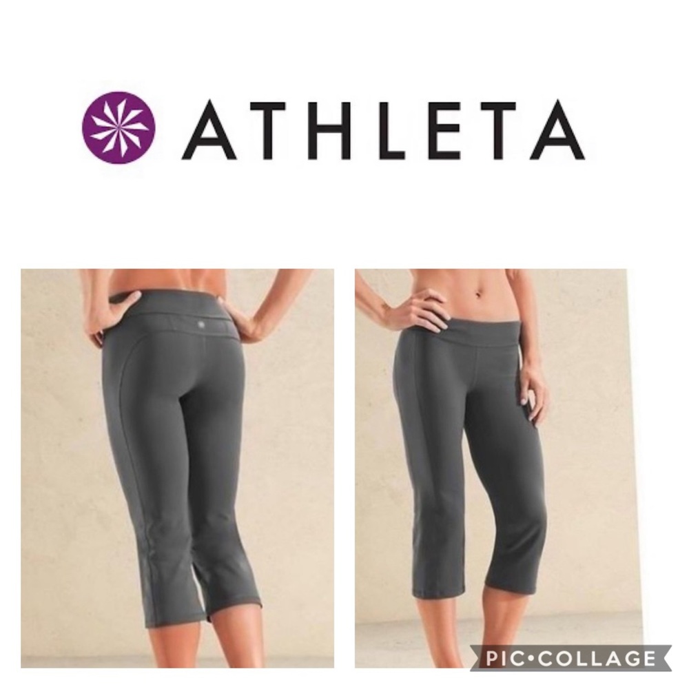 ATHLETA Kick Booty Crop Wide Leg Yoga Pant